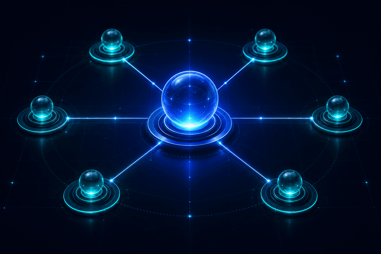 A self-owned central node connected to but independent from surrounding partners