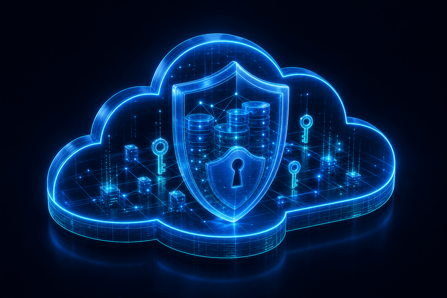 Genesys KPI data secured inside a client-owned cloud perimeter with keys and a vault