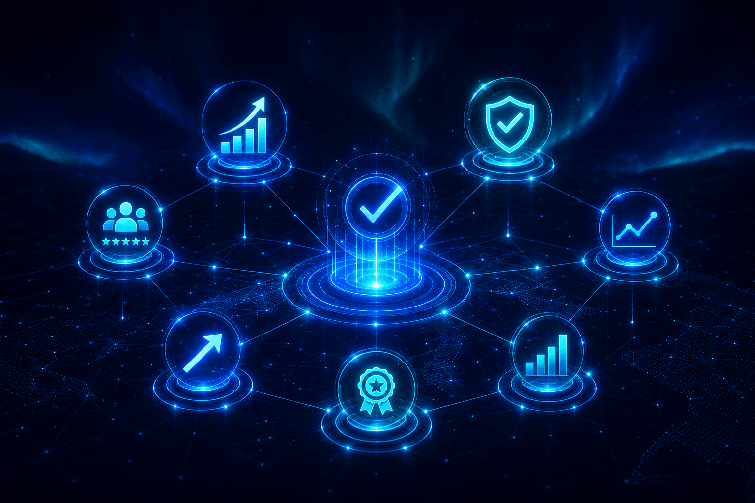 A constellation of proven enterprise outcomes connected to one core