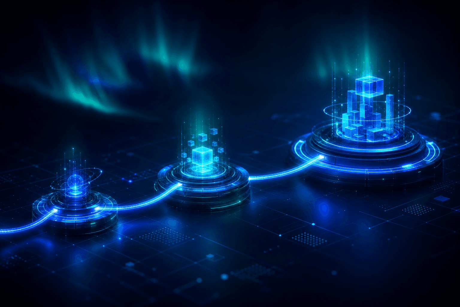 Qualification, discovery, integration, pilot, production and operations milestones